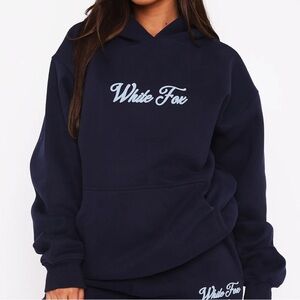 White Fox Boutique season 7 oversized hoodie in Deep Sea
